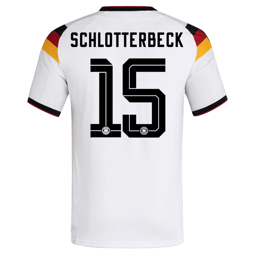 adidas Men's Schlotterbeck Germany Authentic Home World Cup Jersey 2026 (White/Black)