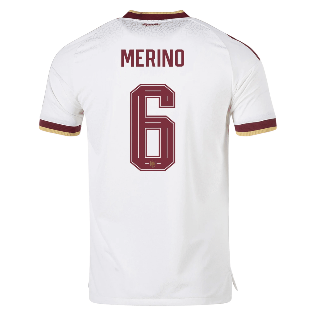 adidas Men's Spain Authentic Mikel Merino Away Jersey 2026 (White)