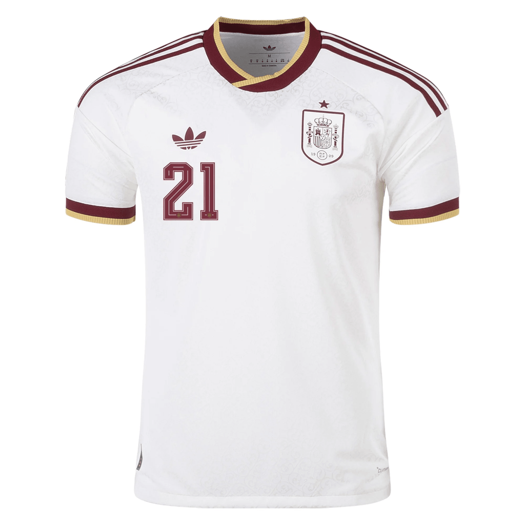 adidas Men's Spain Authentic Mikel Oyarzabal Away Jersey 2026 (White)
