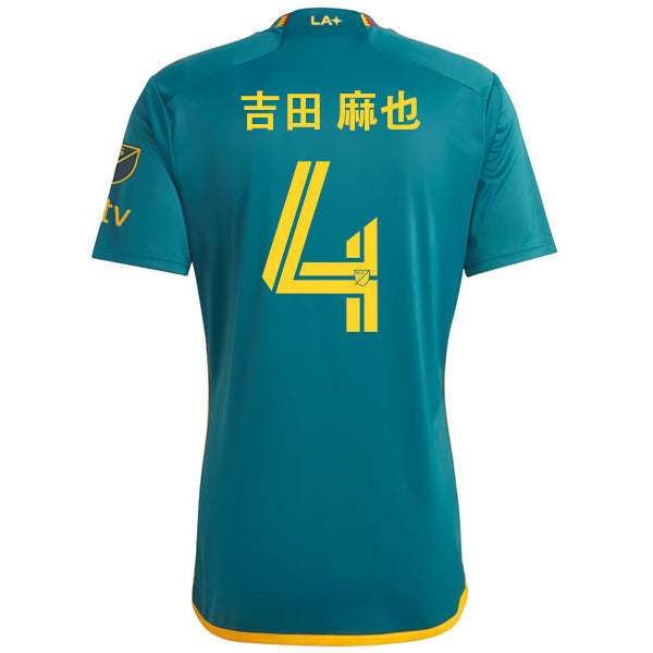 adidas YOSHIDA (å‰ç”° éº»ä¹Ÿ) LA Galaxy Away Jersey w/ MLS + Apple TV Patches 23/24 (Green/Yellow)