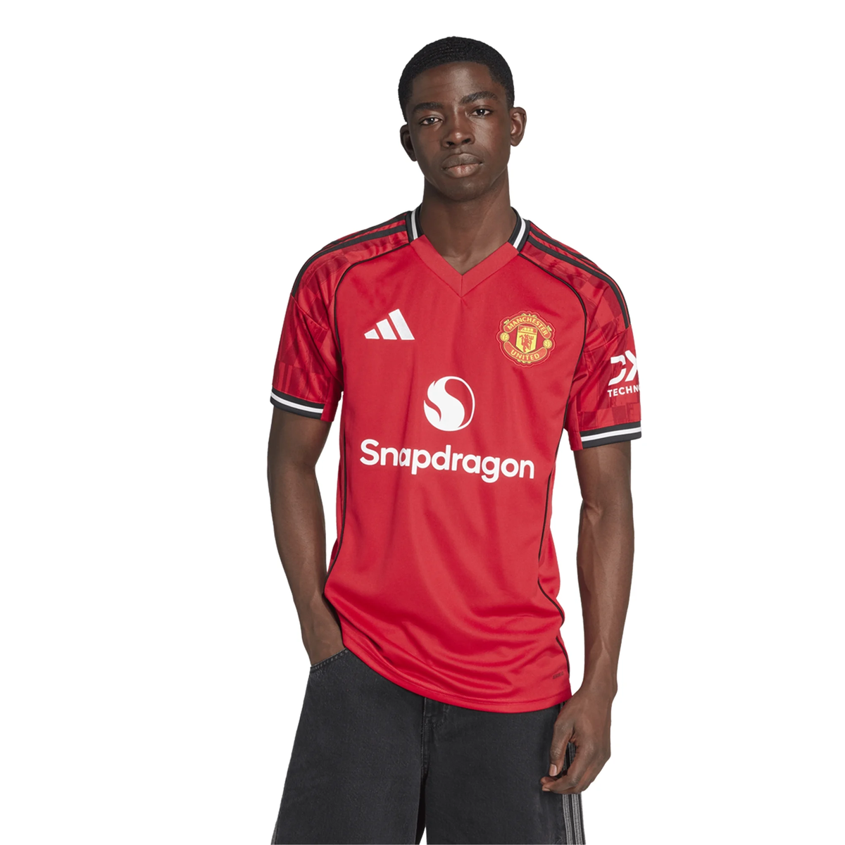 adidas Dorgu Men's Manchester United Home Jersey 25/26 w/ EPL + NRFR Patches (Red)