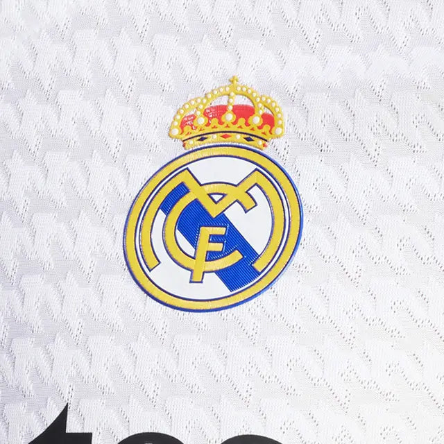 adidas E. MilitÃ£o Real Madrid Authentic Home Jersey w/ La Liga Patches 24/25 (White/Black)