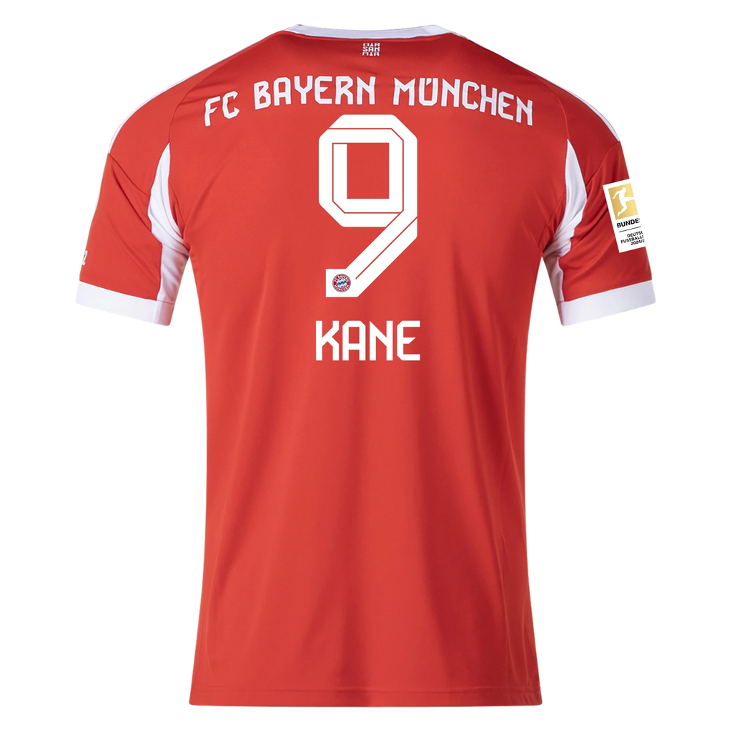 adidas Bayern Munich Harry Kane Home Jersey w/ Bundesliga Champion Patch 25/26 (Red)
