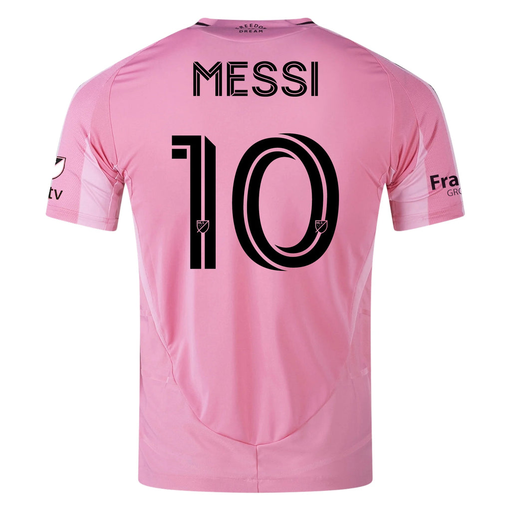 adidas Lionel Messi Inter Miami CF Authentic Home Jersey 25/26 w/ MLS Patches + Sponsor (Easy Pink)