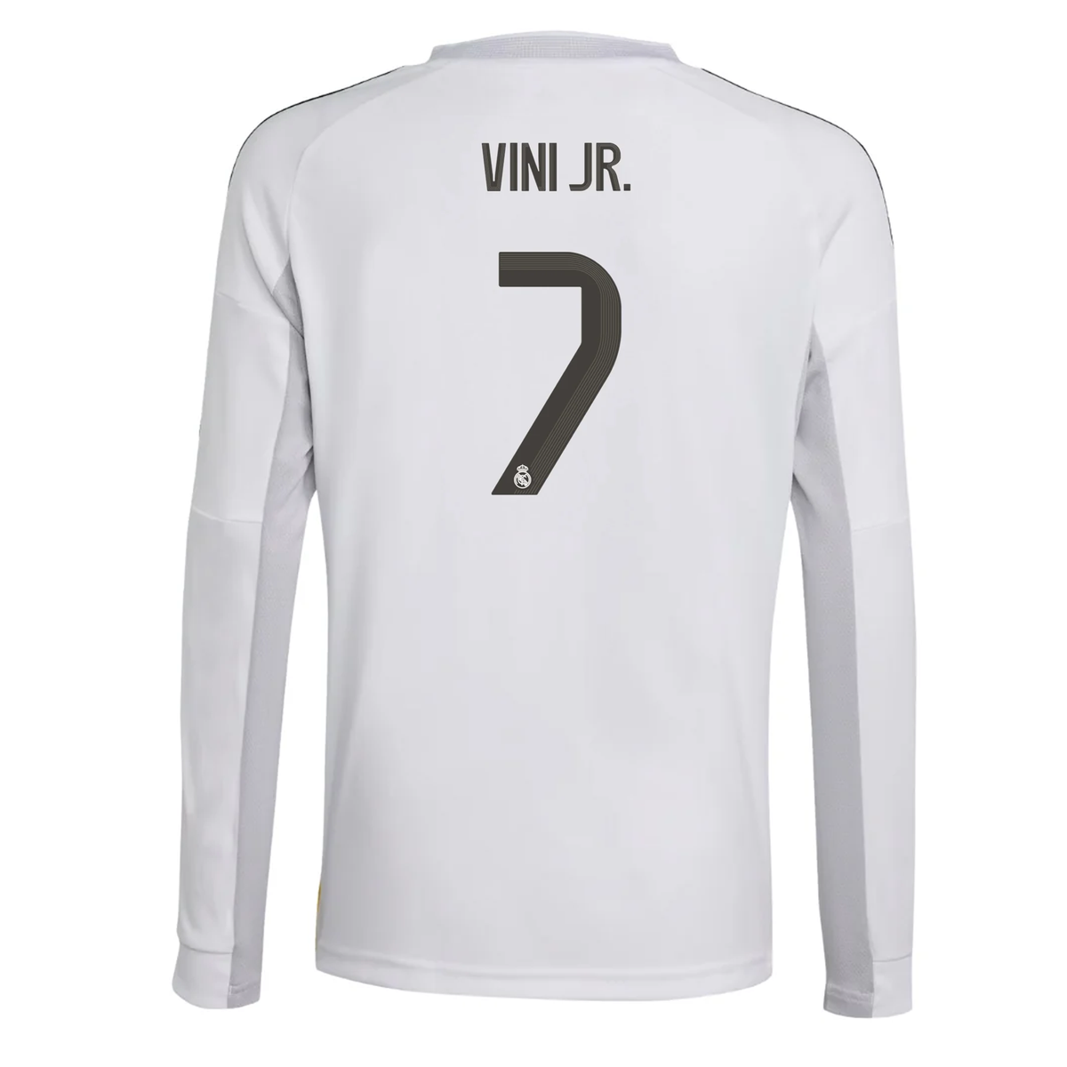 adidas Youth Real Madrid Vini Jr. Long Sleeve Home Jersey 25/26 (White)