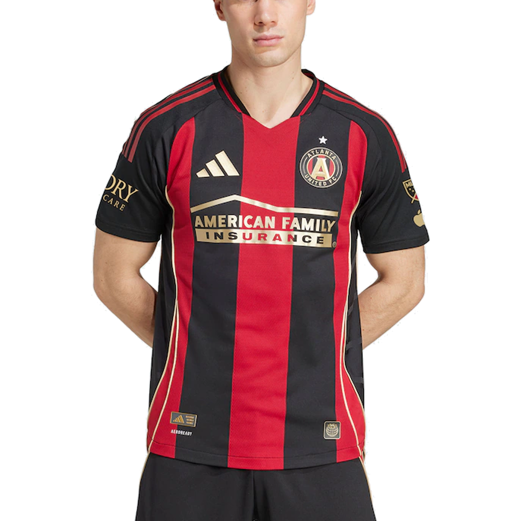 adidas EfraÃ­n Morales Atlanta United Authentic Home Jersey w/ MLS Patches 25/26 (Red/Black)