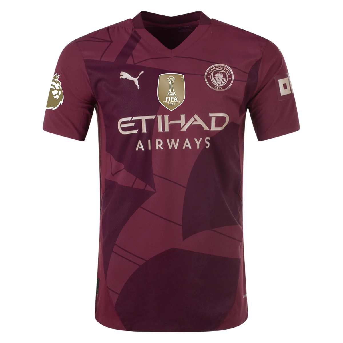 Puma Manchester City Authentic RÃºben Dias Third Jersey w/ EPL + Club World Cup Patch 24/25 (Dark Jasper)