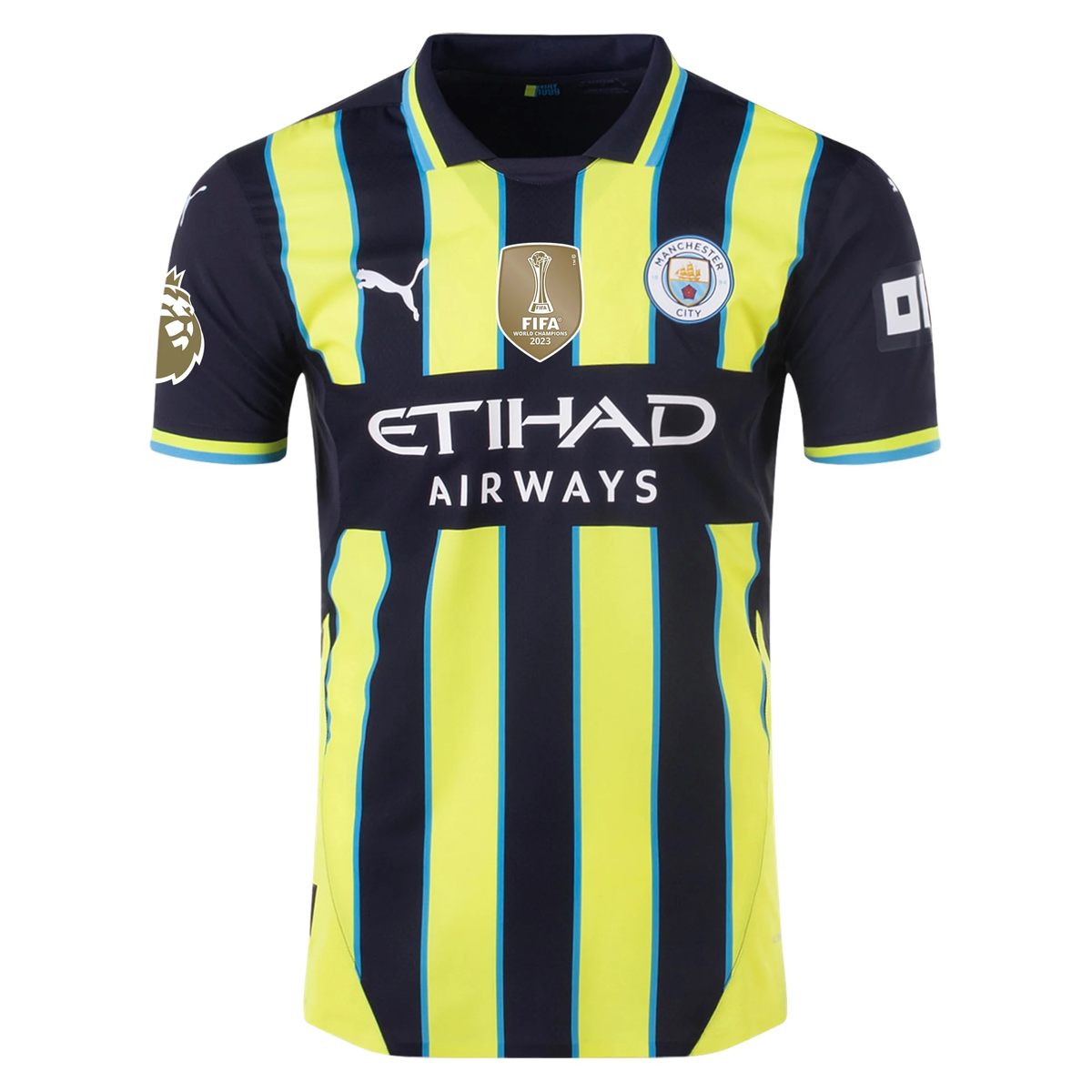 Puma Manchester City Authentic Mateo KovaÄiÄ‡ Away Jersey w/ EPL + Club World Cup Patch 24/25 (New Navy/Yellow Glow)