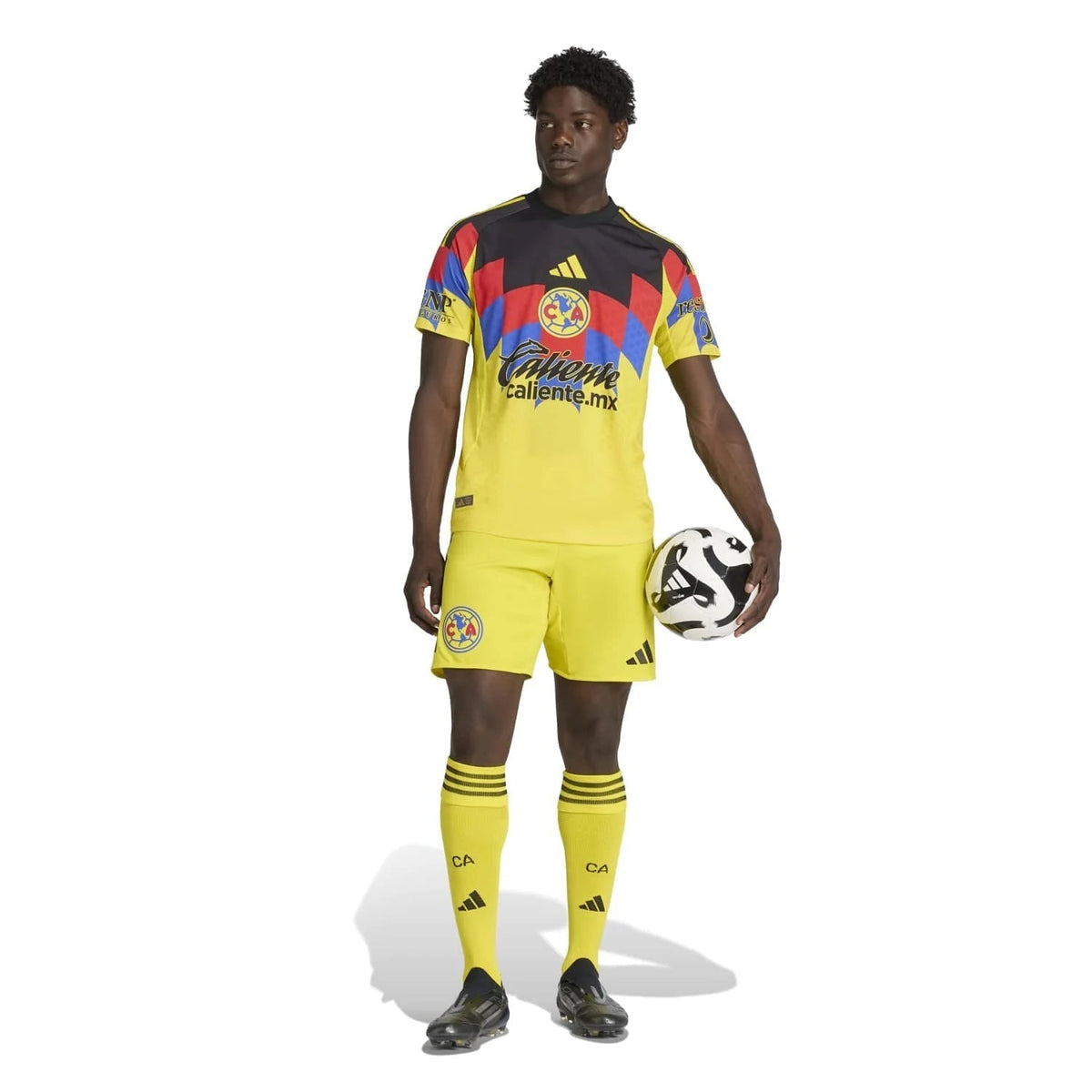 adidas K. Alvarez Men's Club America 25/26 Authentic Home Jersey (Yellow)