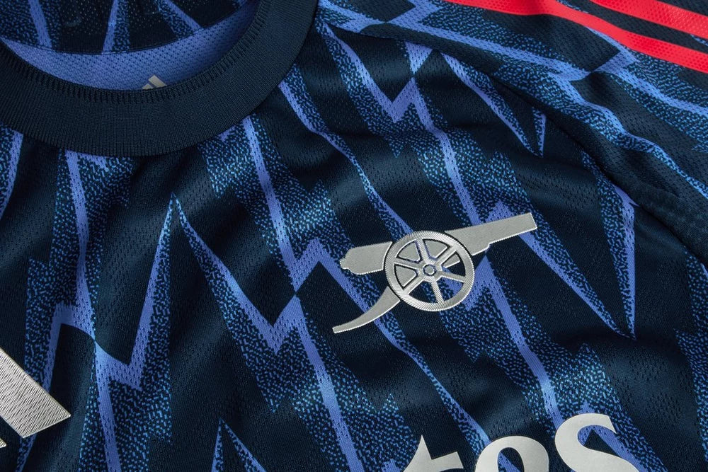 adidas Arsenal Authentic Viktor GyÃ¶keres Away Jersey w/ EPL + No Room For Racism 25/26 (Indigo/Silver)