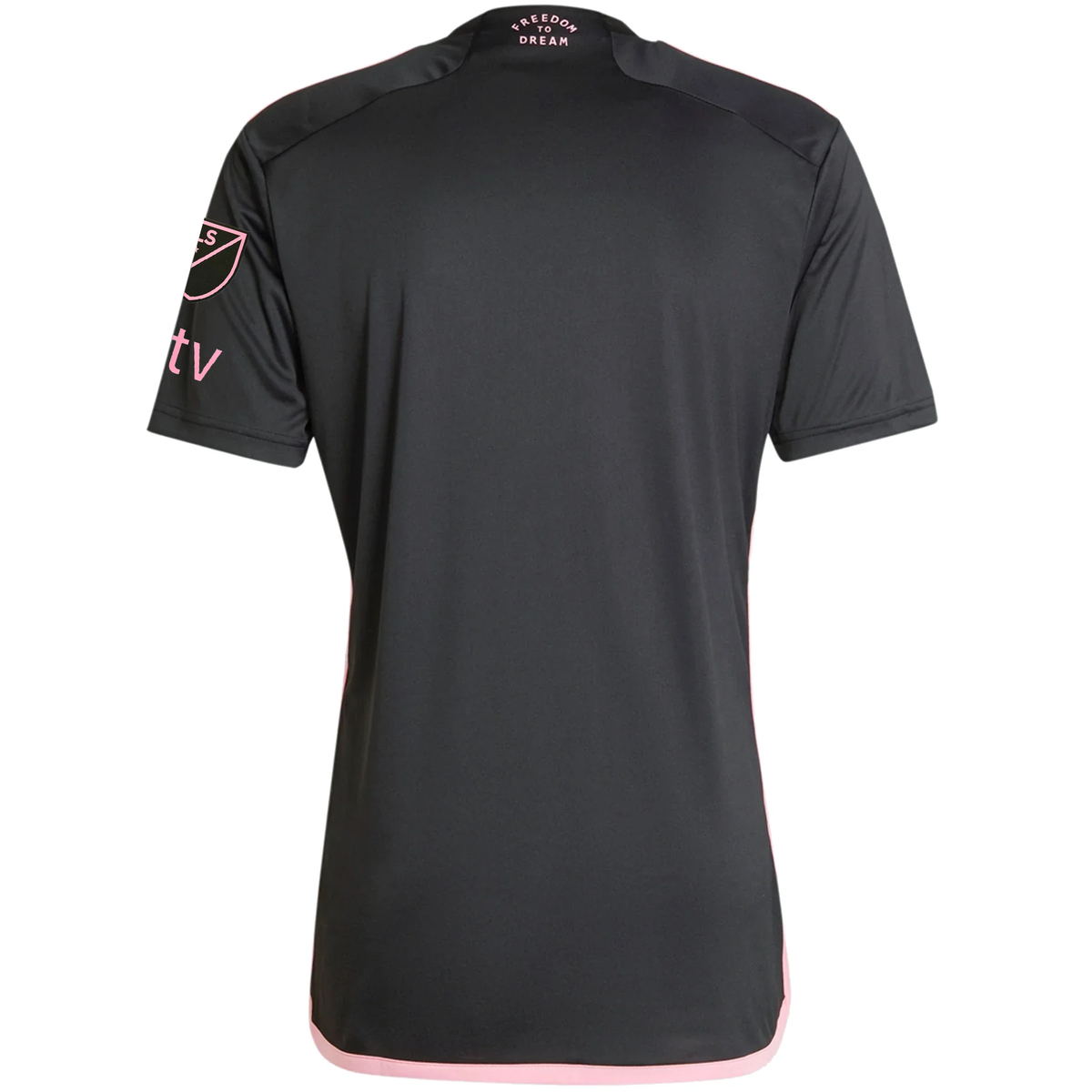 adidas Inter Miami Royal Caribbean Away Jersey w/ MLS + Apple TV Patches 23/24 (Black/Bliss Pink)