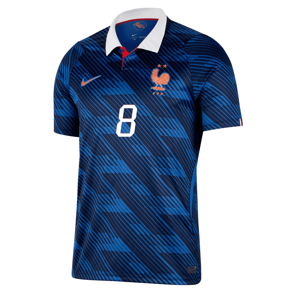 Nike Men's France AurÃ©lien TchouamÃ©ni Home Stadium Jersey 2026 (Game Royal/Metallic Copper)