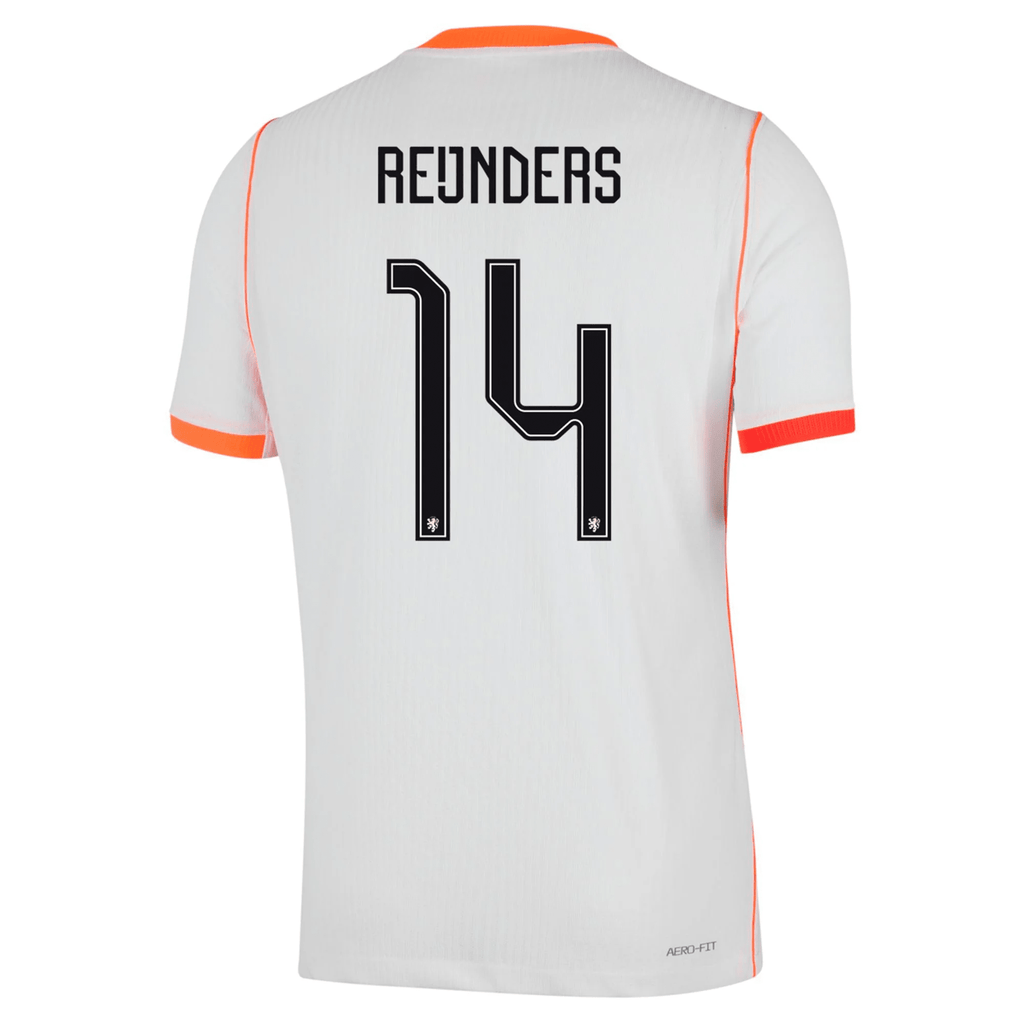 Nike Mens Netherlands Tijjani Reijnders Match Authentic Away Jersey 2026 (White/Hyper Crimson)