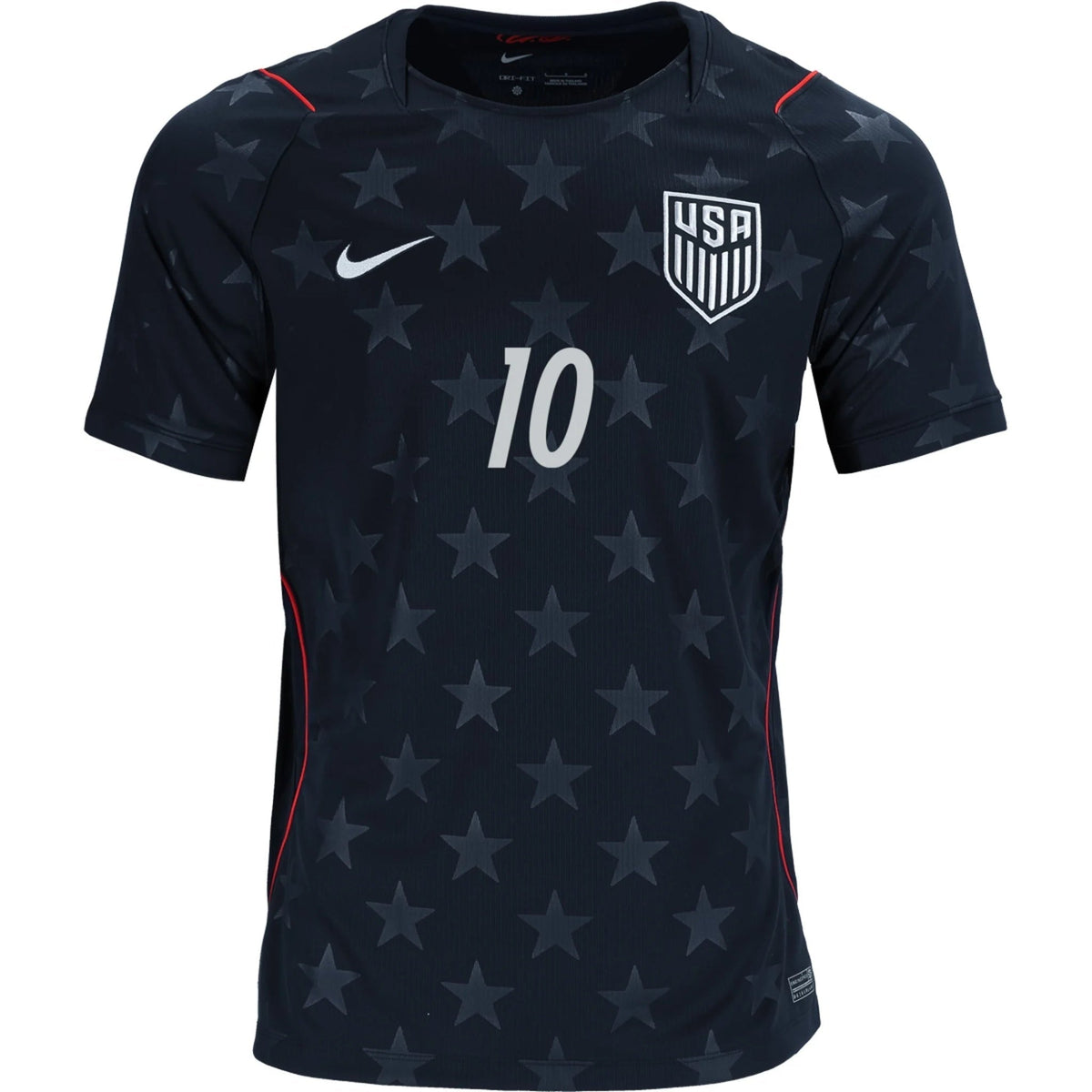 Nike Mens Christian Pulisic United States Away Stadium Jersey 2026 (Dark Obsidian/Pure Platinum)