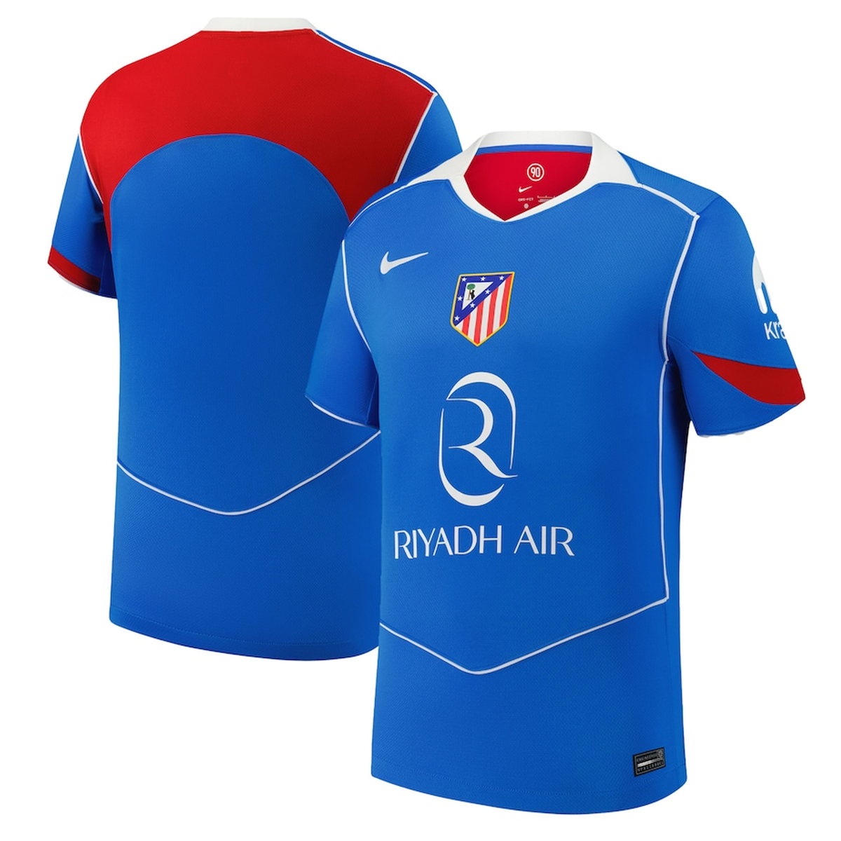 Nike Men's Atletico Madrid Marcos Llorente T90 Third Jersey La Liga Patch 25/26 (Photo Blue/Sport Red)