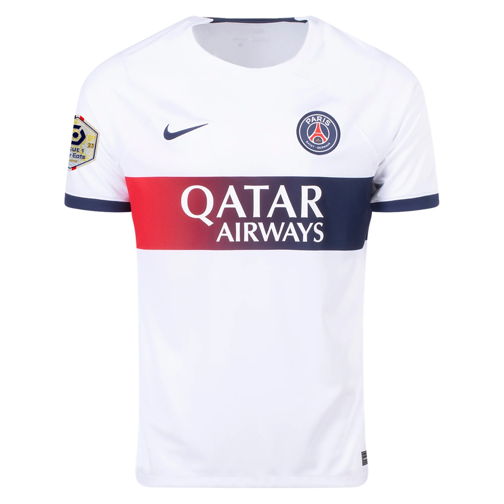 Nike Paris Saint-Germain Marco Asensio Away Jersey w/ Ligue 1 Patch 23/24 (White/Midnight Navy)