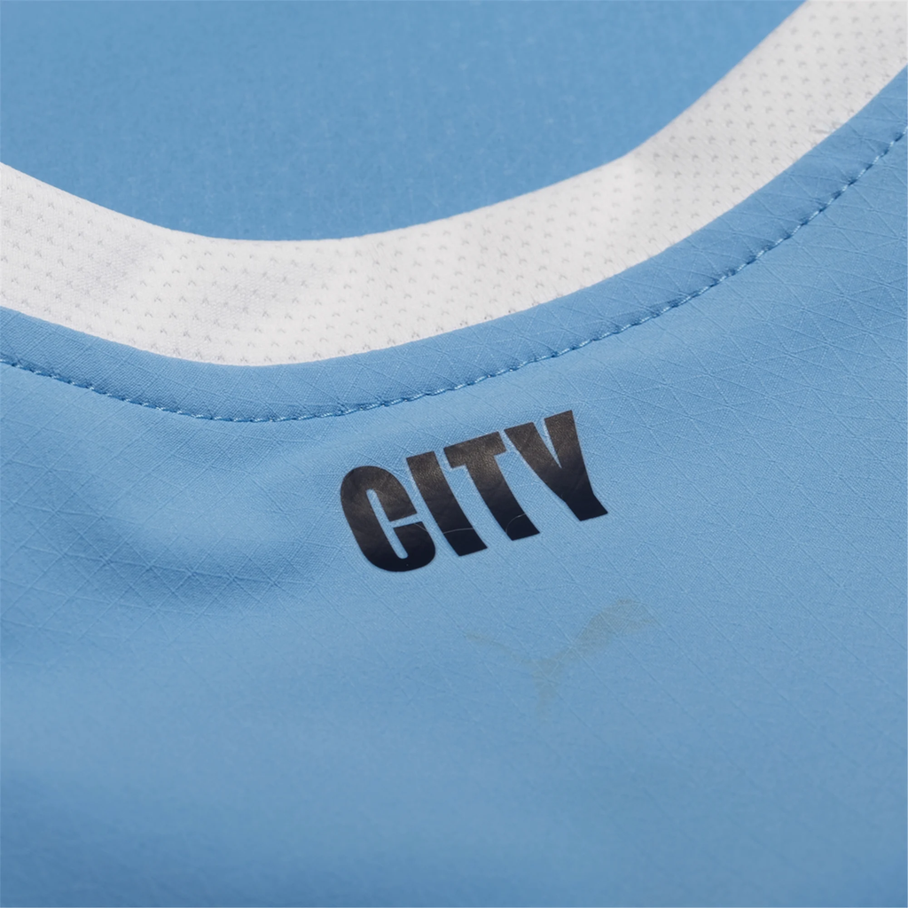 Puma Manchester City Authentic Bernardo Home Jersey w/ Champions League Patches 25/26 (Team Light Blue/White)